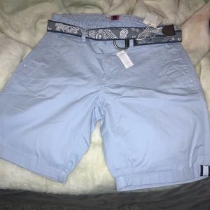 Studio Baby blue shorts with the belt